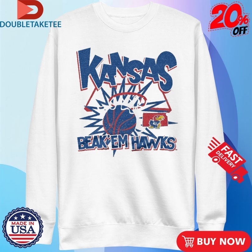 Kansas Jayhawks Beak ‘Em Hawks Slam Shirts