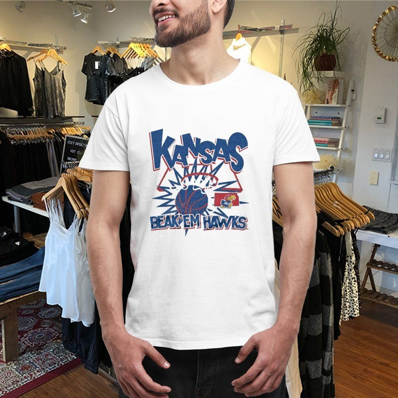 Kansas Jayhawks Beak ‘Em Hawks Slam Shirts