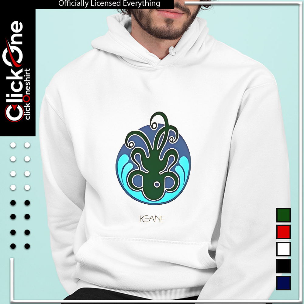 Keane band logo octopus ocean water shirt