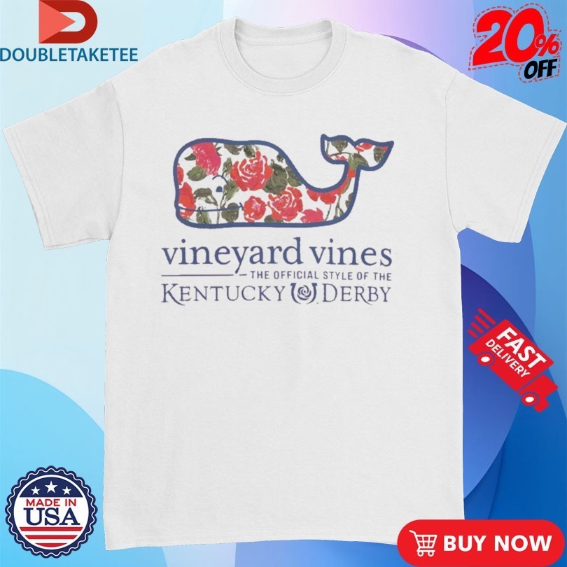 Kentucky Derby Vineyard Vines Watercolor Rose Whale Shirts