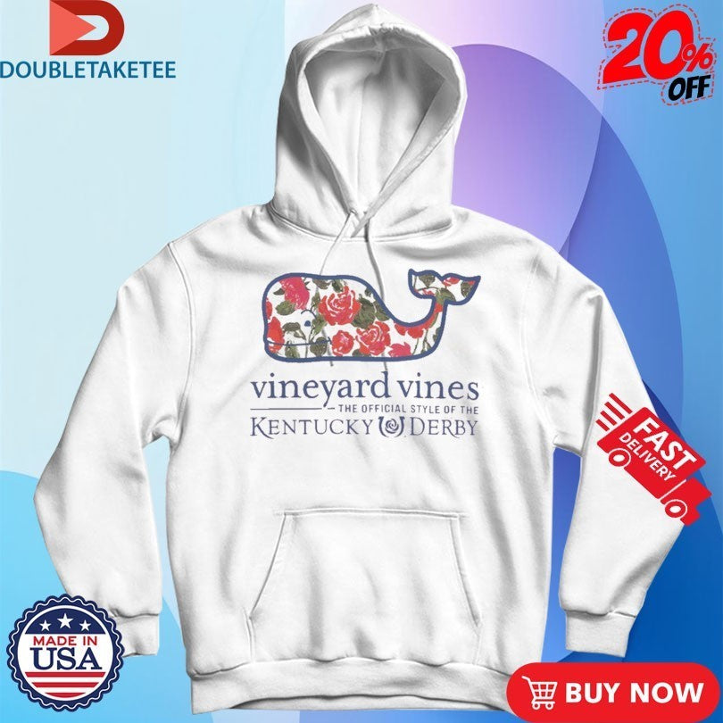 Kentucky Derby Vineyard Vines Watercolor Rose Whale Shirts