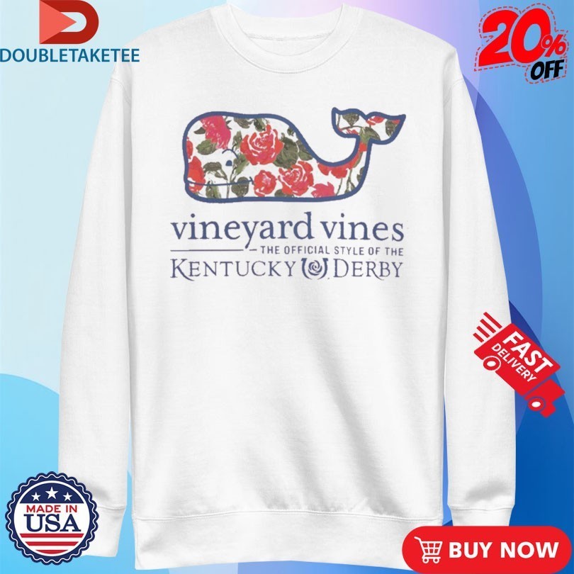 Kentucky Derby Vineyard Vines Watercolor Rose Whale Shirts