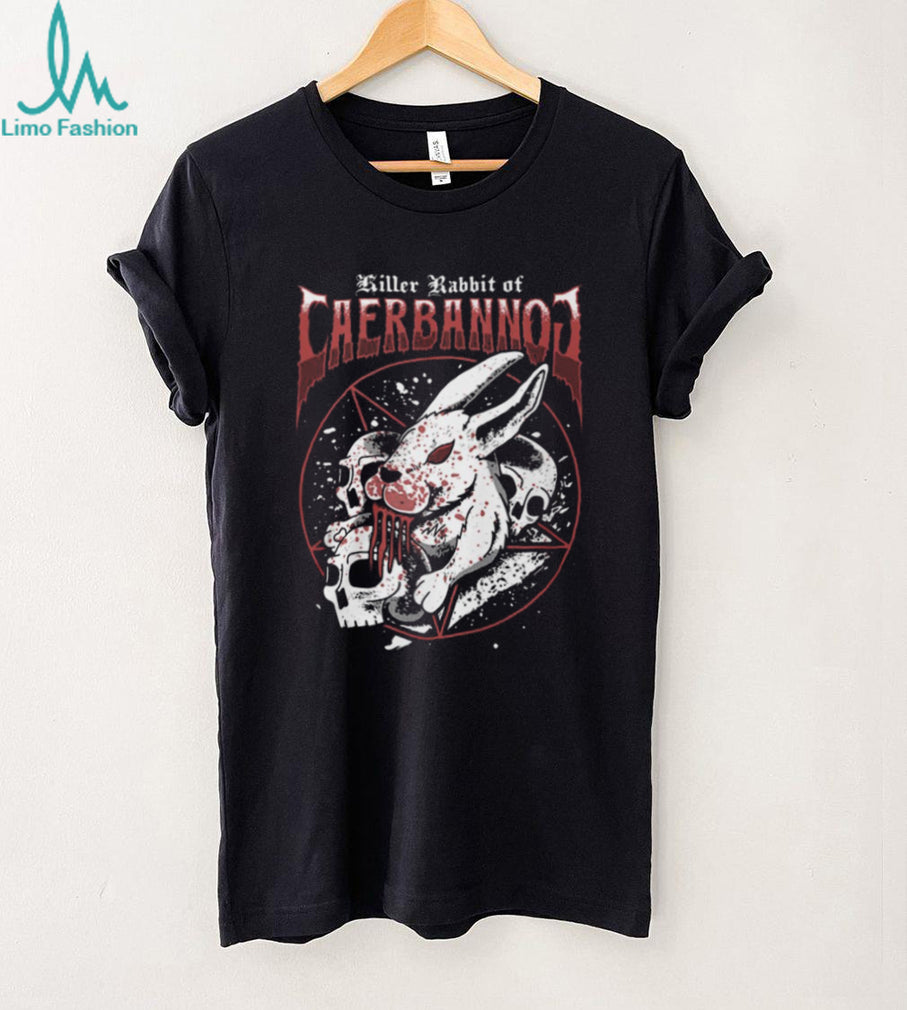 Killer Rabbit of Caerbannog Monty Python Holy Grail Metal Style Graphic T Shirt