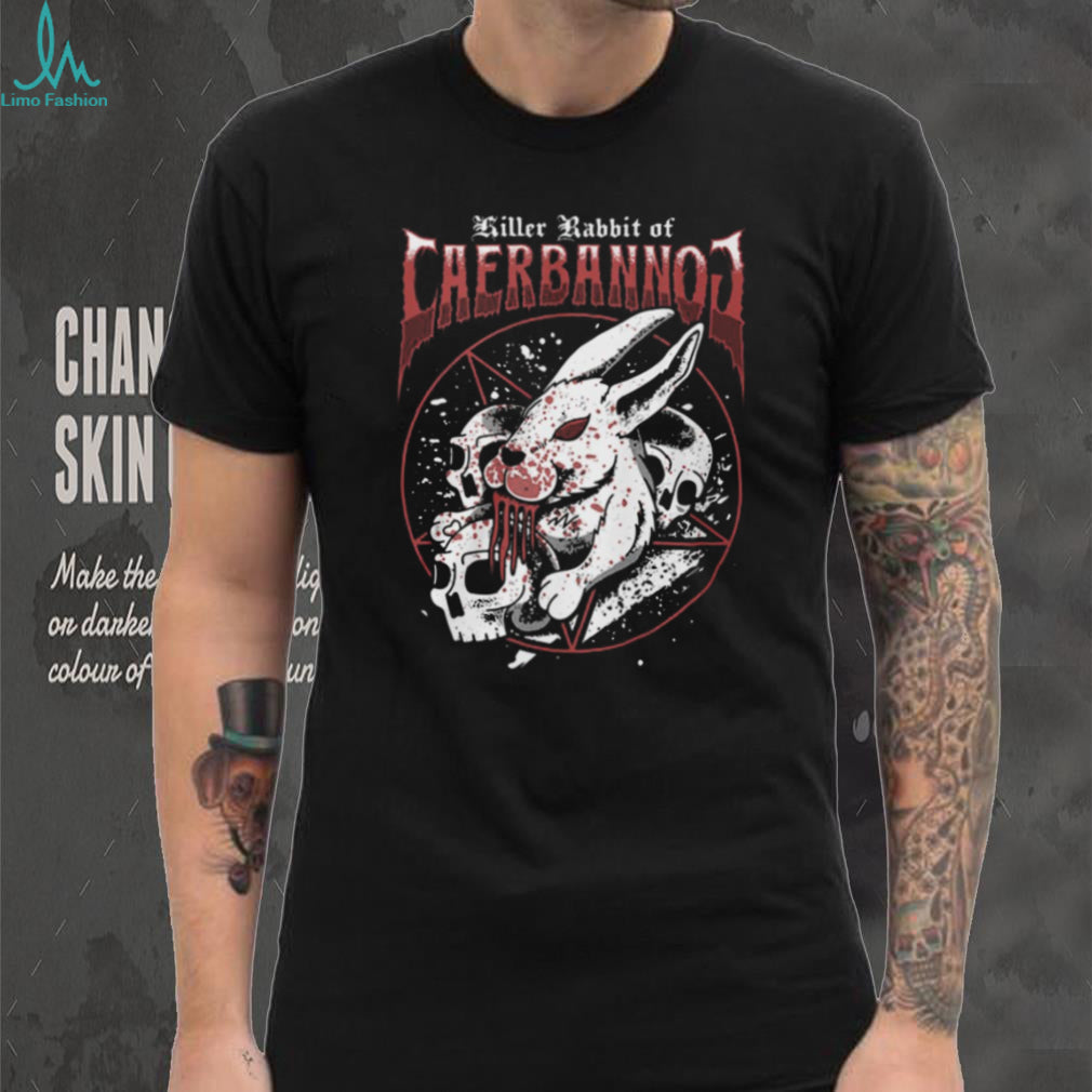 Killer Rabbit of Caerbannog Monty Python Holy Grail Metal Style Graphic T Shirt