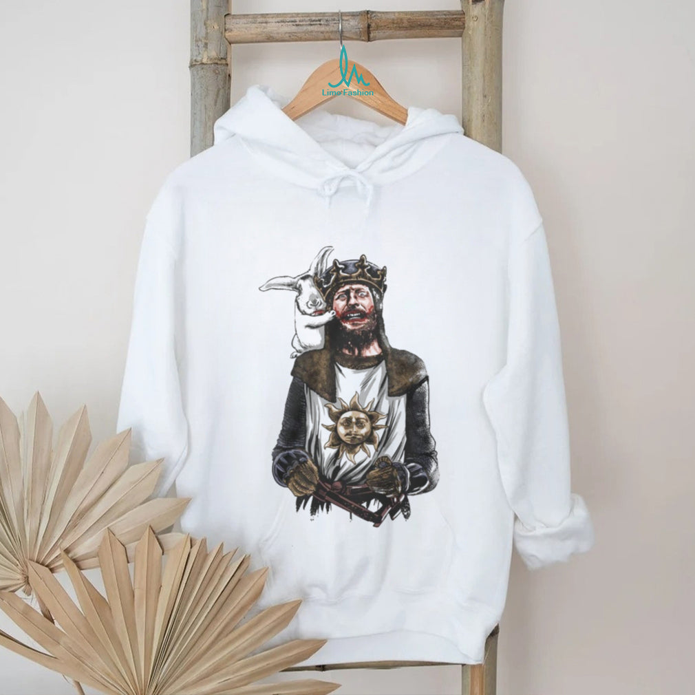 King Arthur and the Killer Rabbit Monty Python Holy Grail White T Shirt