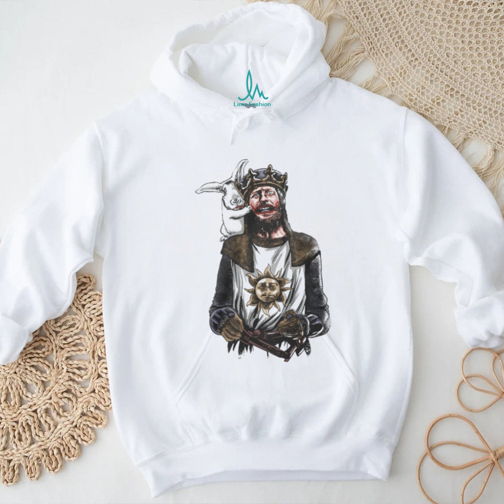 King Arthur and the Killer Rabbit Monty Python Holy Grail White T Shirt