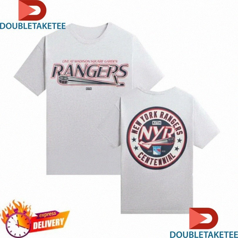 Kith For The New York Rangers Centenninal Madison Square Garden Puck Shirts
