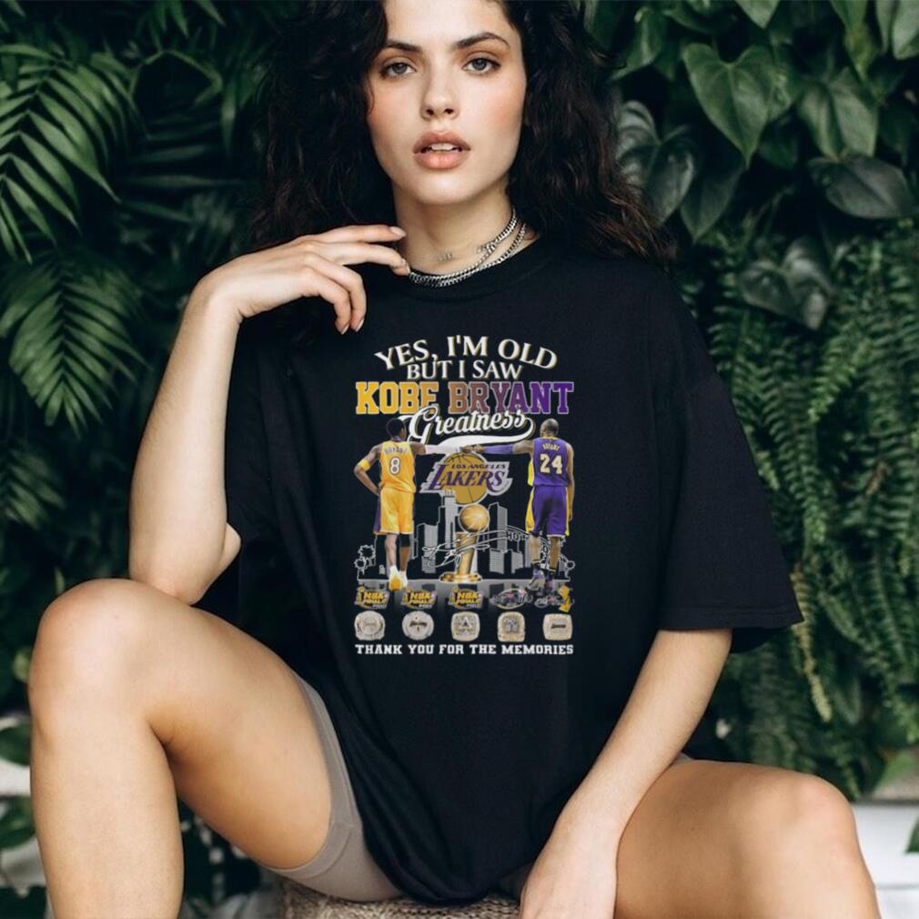 Kobe Bryant Greatness No. 8 and No. 24 Lakers Championship Rings T Shirt