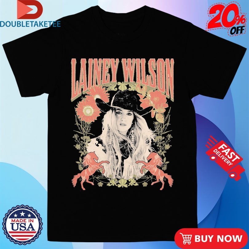 Lainey Wilson Floral Portrait Cowgirl Shirts