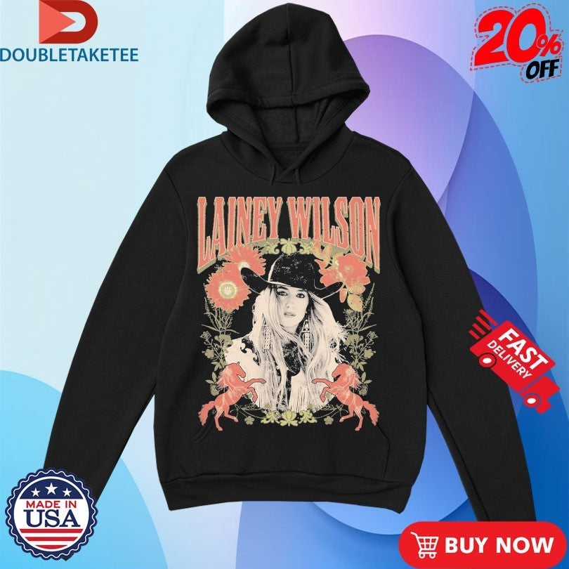Lainey Wilson Floral Portrait Cowgirl Shirts
