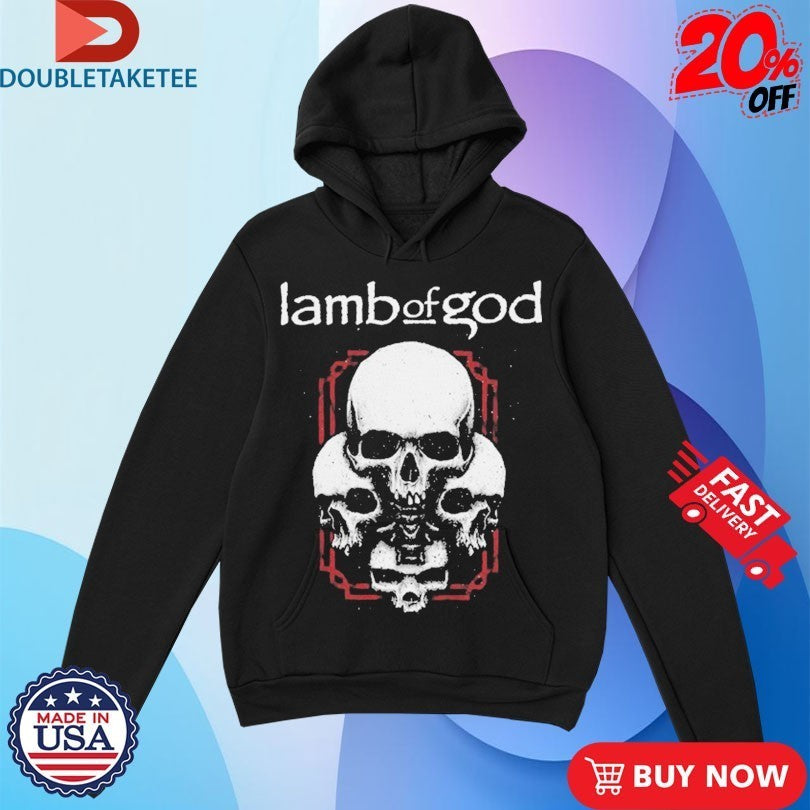 Lamb Of God 4 Skulls Shirts
