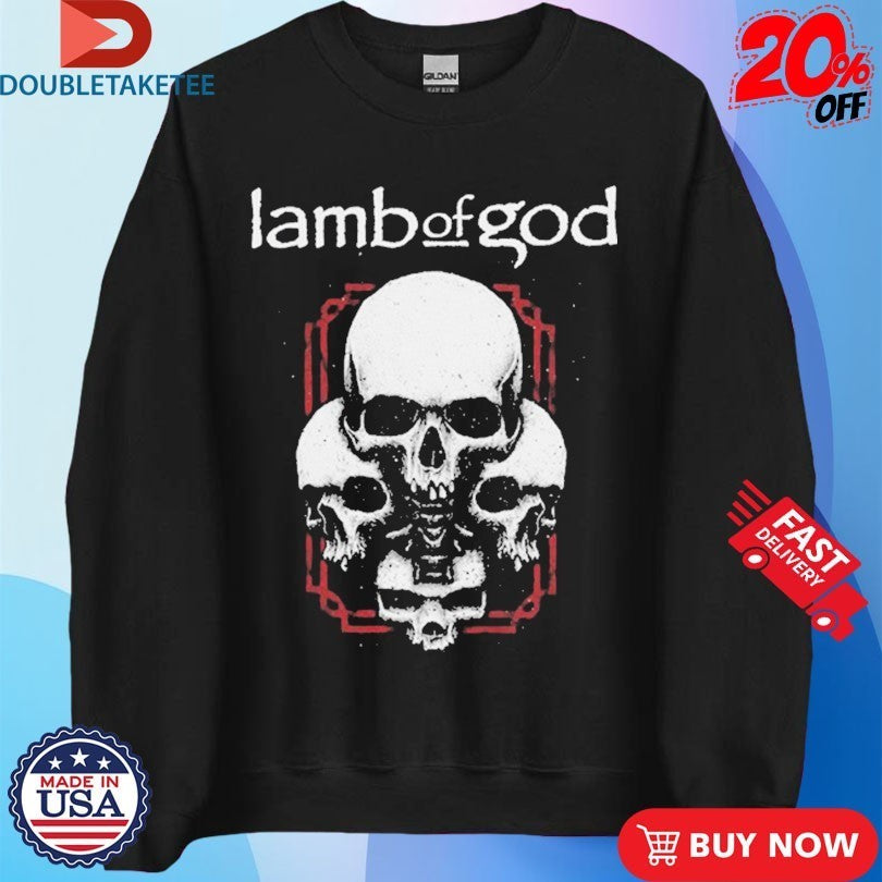 Lamb Of God 4 Skulls Shirts