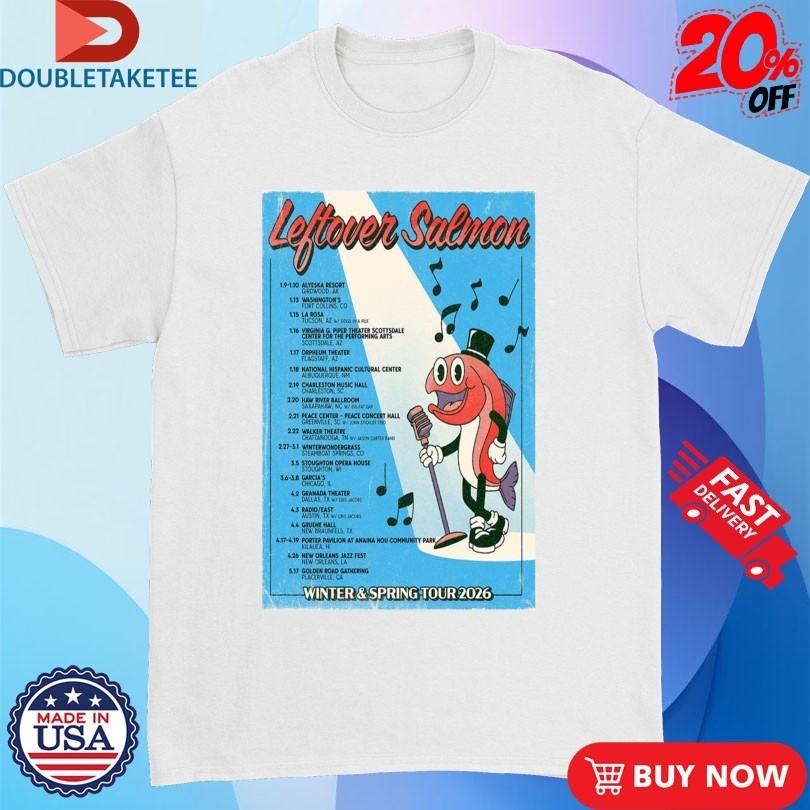 Leftover Salmon Winter & Spring Tour 2026 Shirts