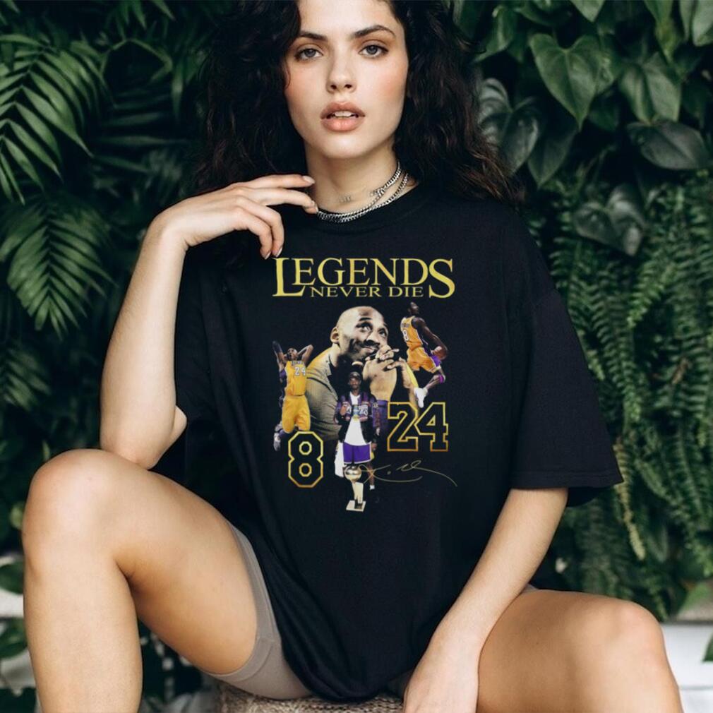 Legends Never Die Kobe Bryant 8 24 Mamba Mentality Gold Graphic Tee