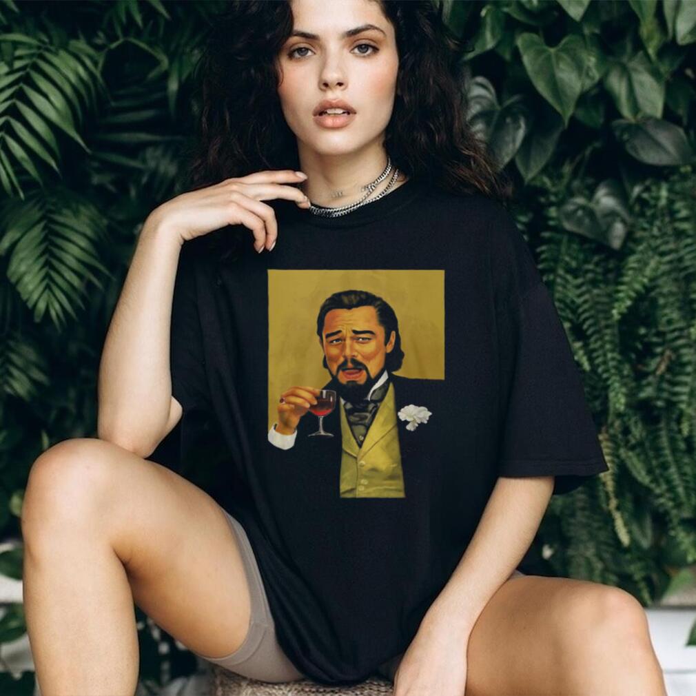 Leonardo DiCaprio Laughing Meme Django Unchained Portrait T Shirt