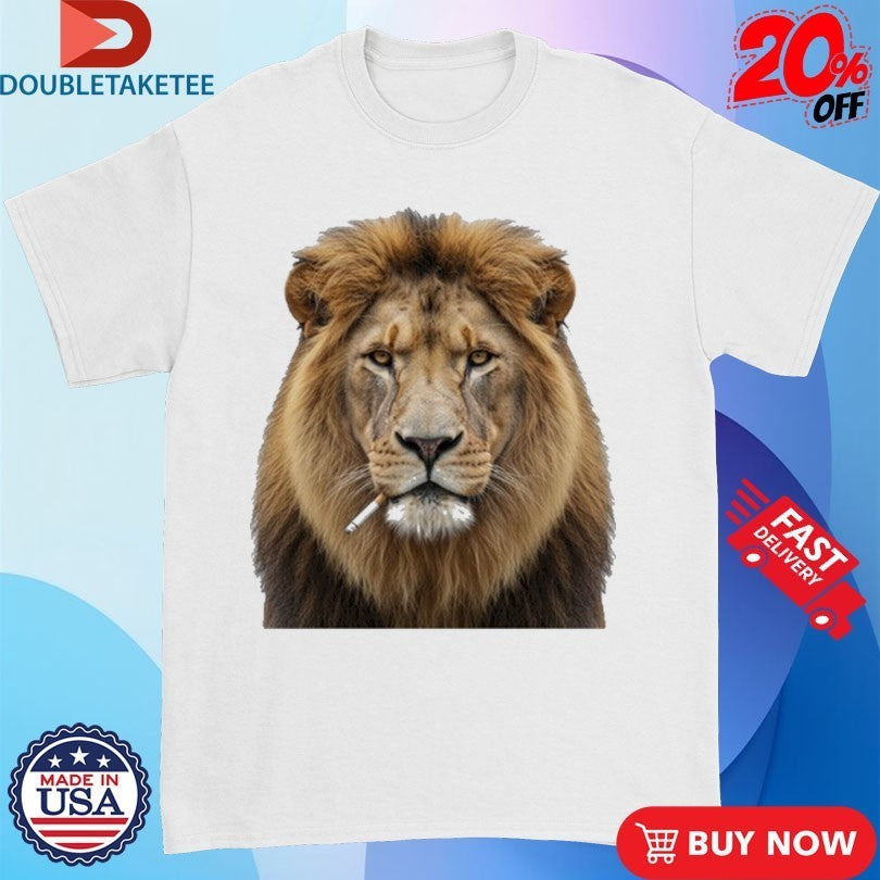 Lion Smoking Cigarette Shirts