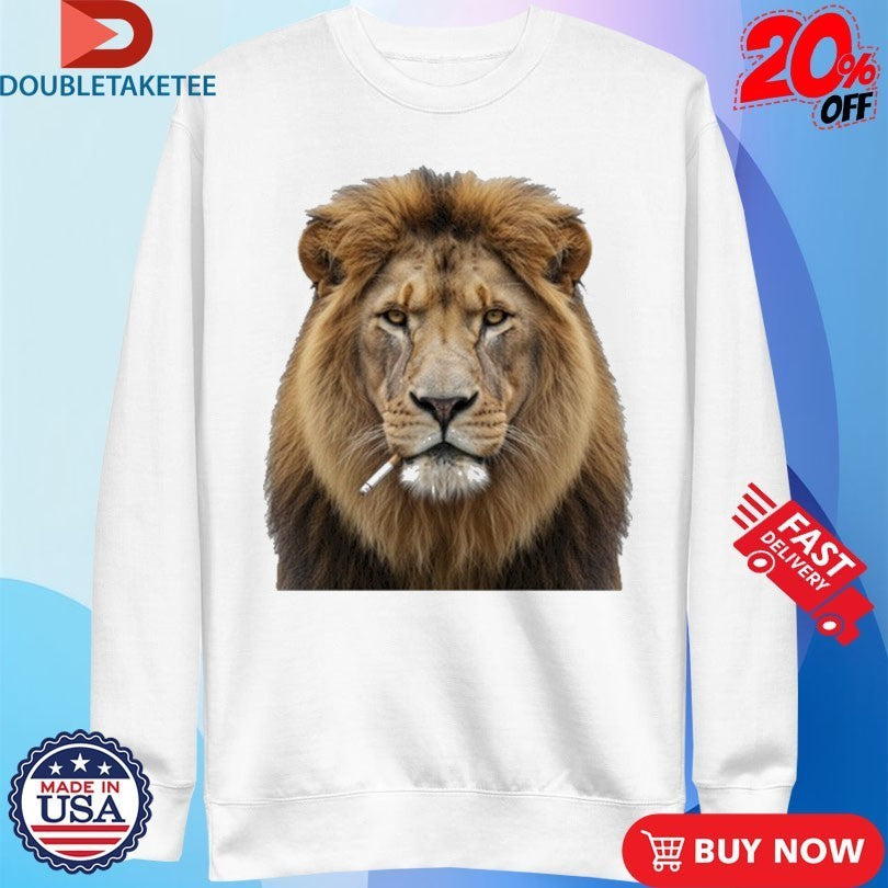 Lion Smoking Cigarette Shirts