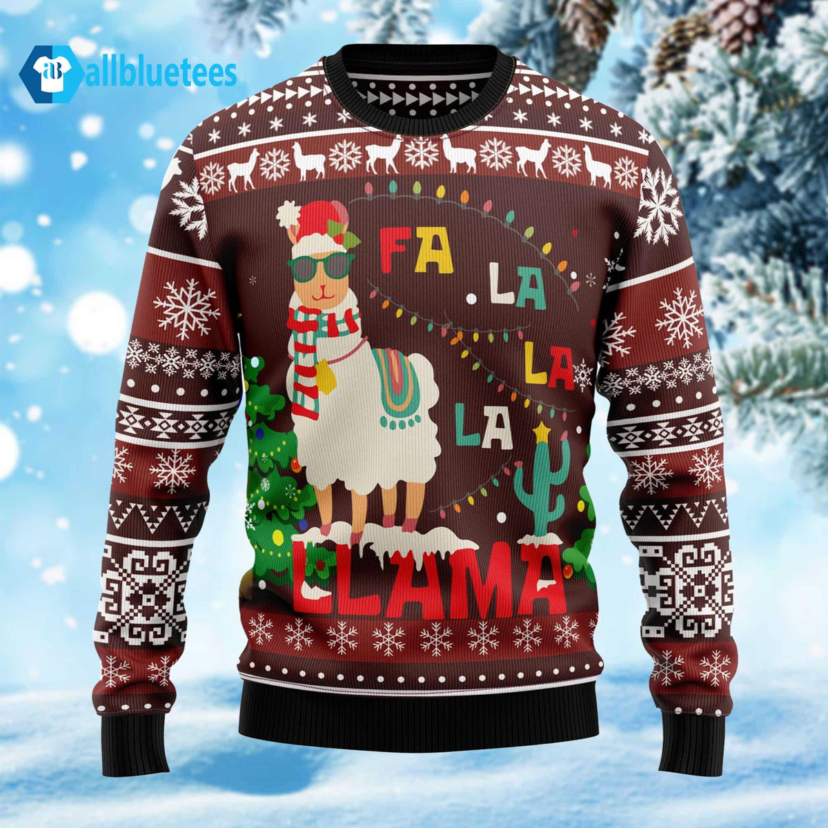 Llama Falalala Christmas Ugly Christmas Sweater
