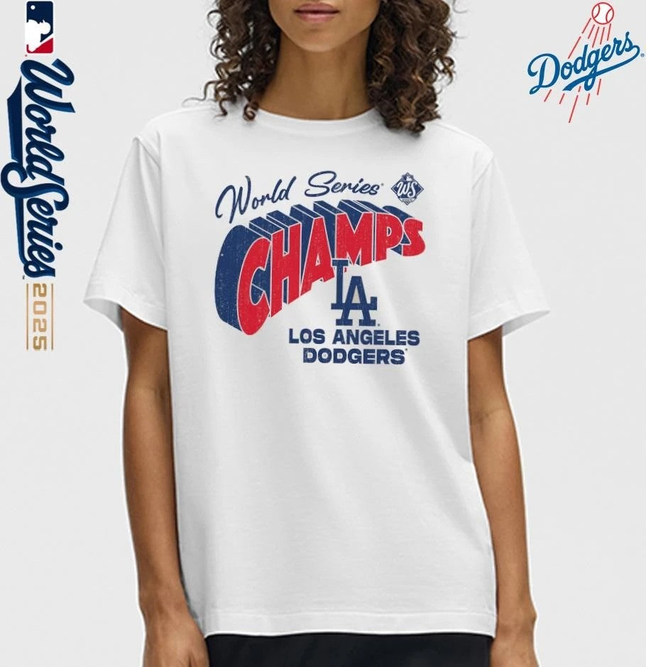Los Angeles Dodgers 2025 World Series Champions Choke Up Tri-Blend T-Shirt