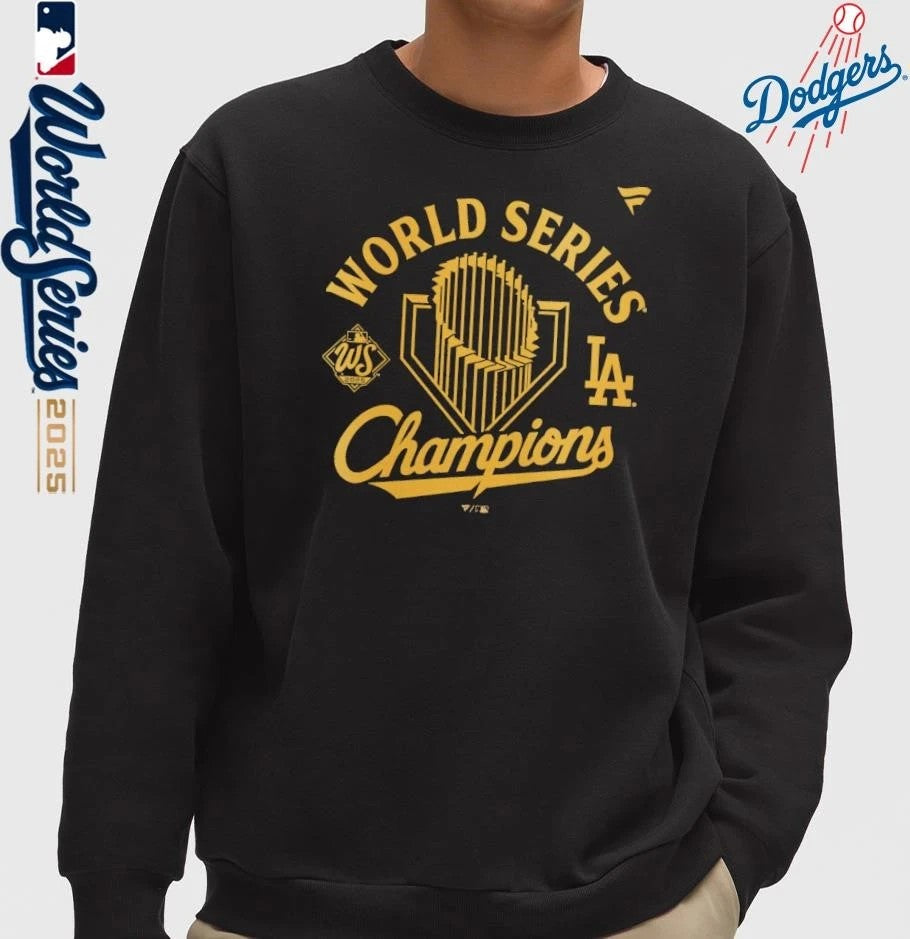 Los Angeles Dodgers 2025 World Series Champions Locker Room Parade T-Shirt