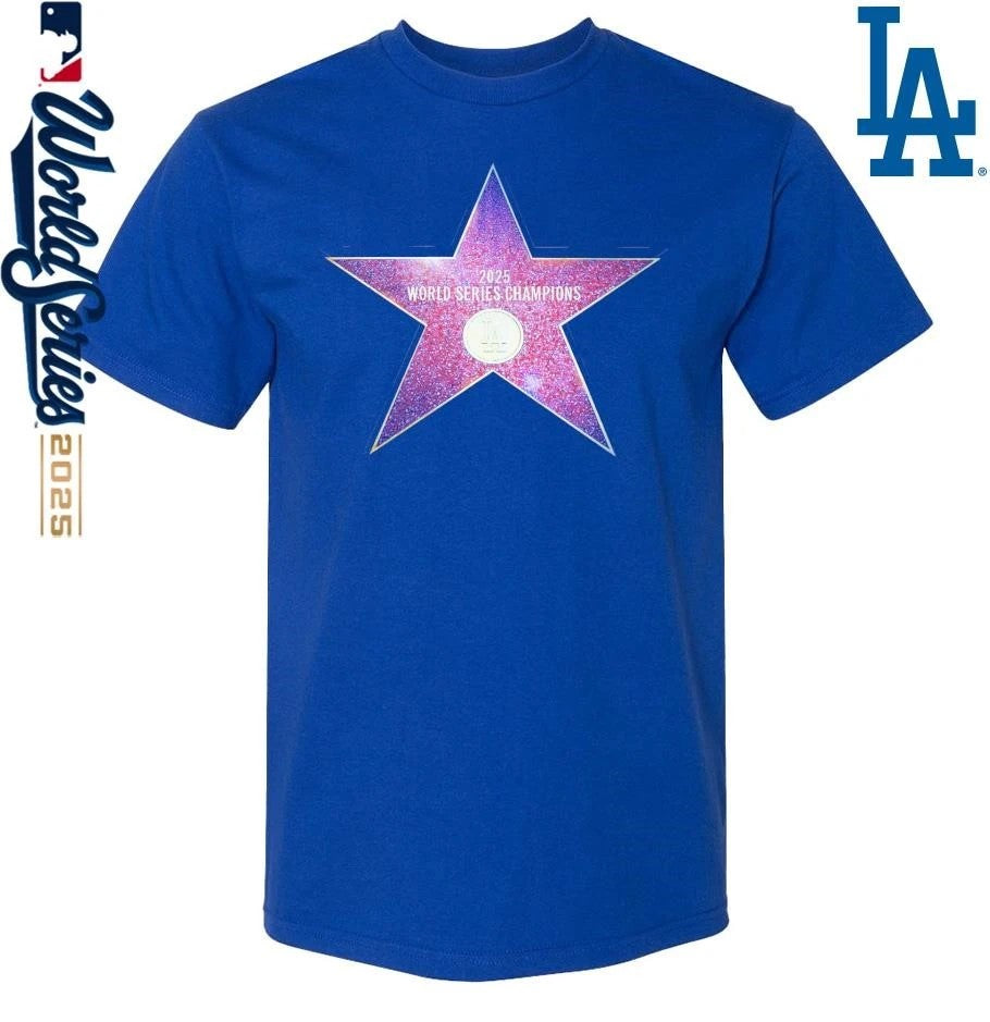 Los Angeles Dodgers 2025 World Series Hollywood Walk of Fame T-Shirt