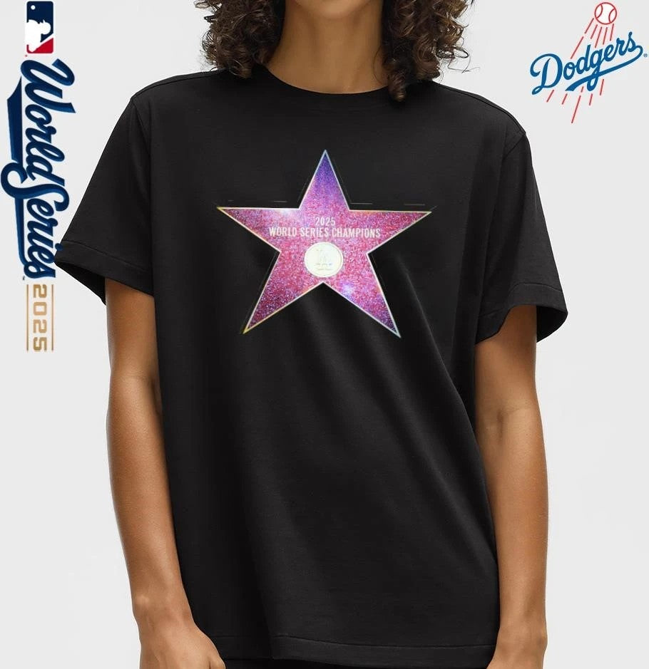Los Angeles Dodgers 2025 World Series Hollywood Walk of Fame T-Shirt
