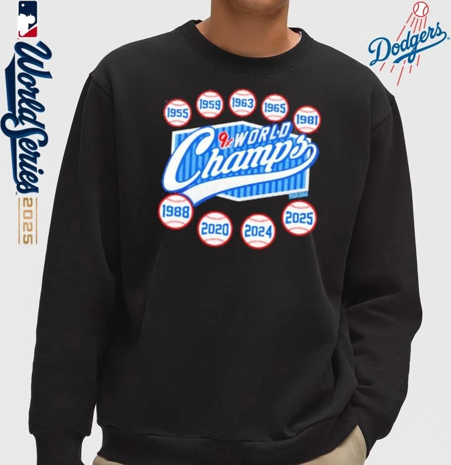 Los Angeles Dodgers 9x World Champs T-Shirt