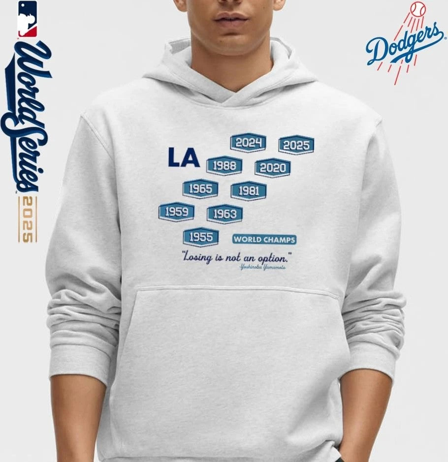 Los Angeles Dodgers Baseball Nine-Time World Champs T-Shirt