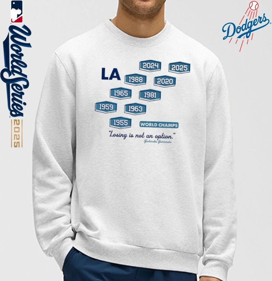 Los Angeles Dodgers Baseball Nine-Time World Champs T-Shirt
