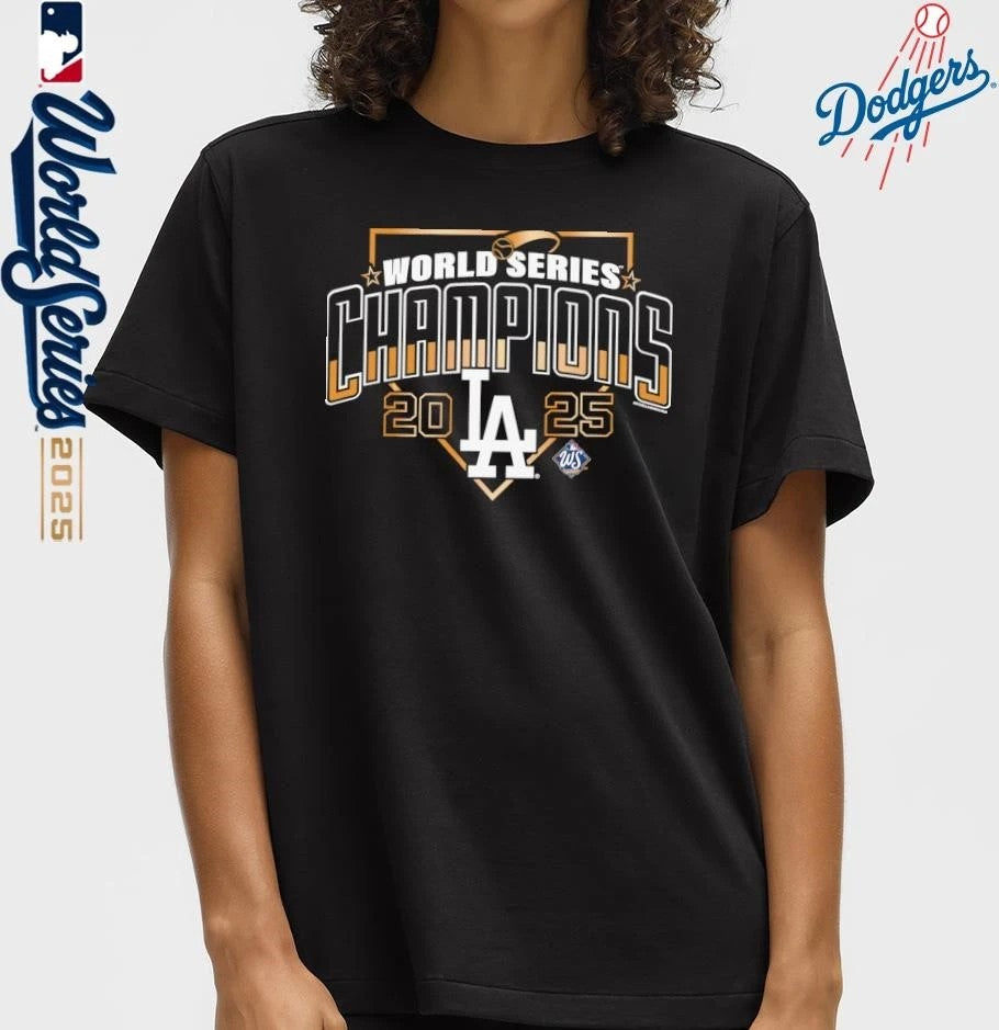 Los Angeles Dodgers Mitchell & Ness 2025 World Series Champions Arch T-Shirt