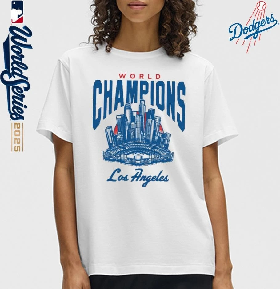 Los Angeles Dodgers World Champions Skyline T-Shirt