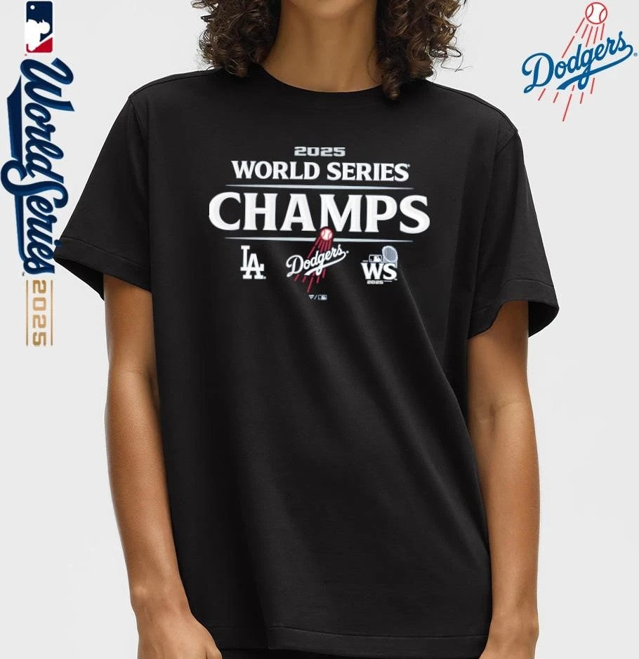 Los Angeles Dodgers World Series Champions Official Logo Graphic 2025 T-Shirt