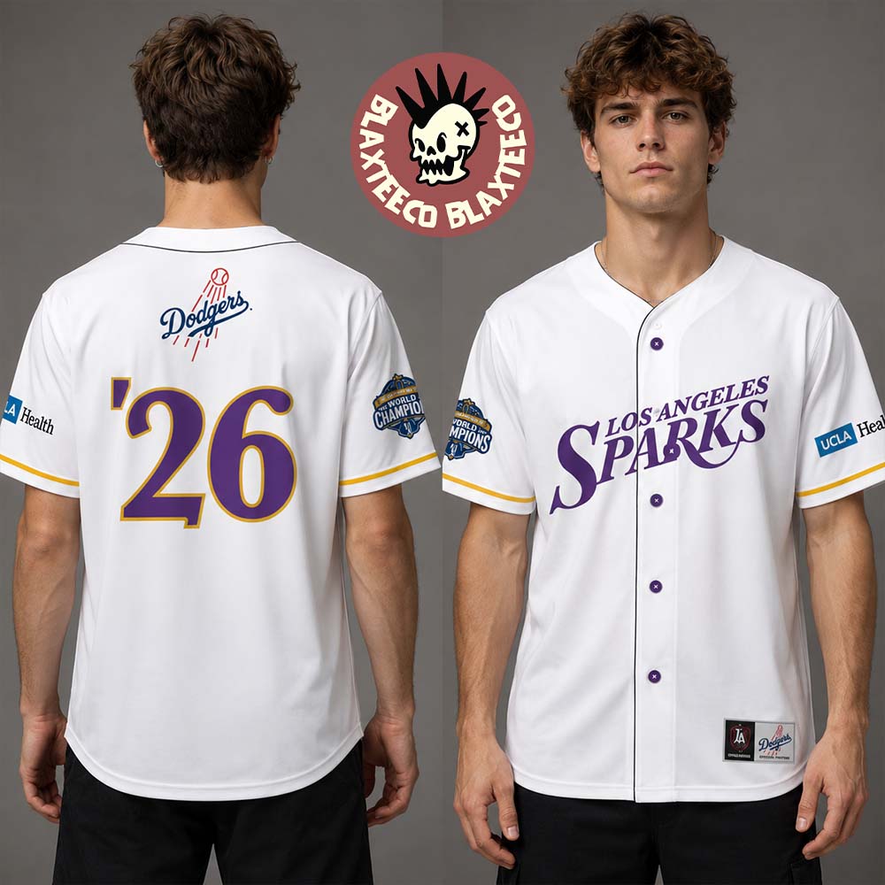 Los Angeles Sparks X Los Angeles Dodgers Dodgers Night Cobranded Baseball Jersey
