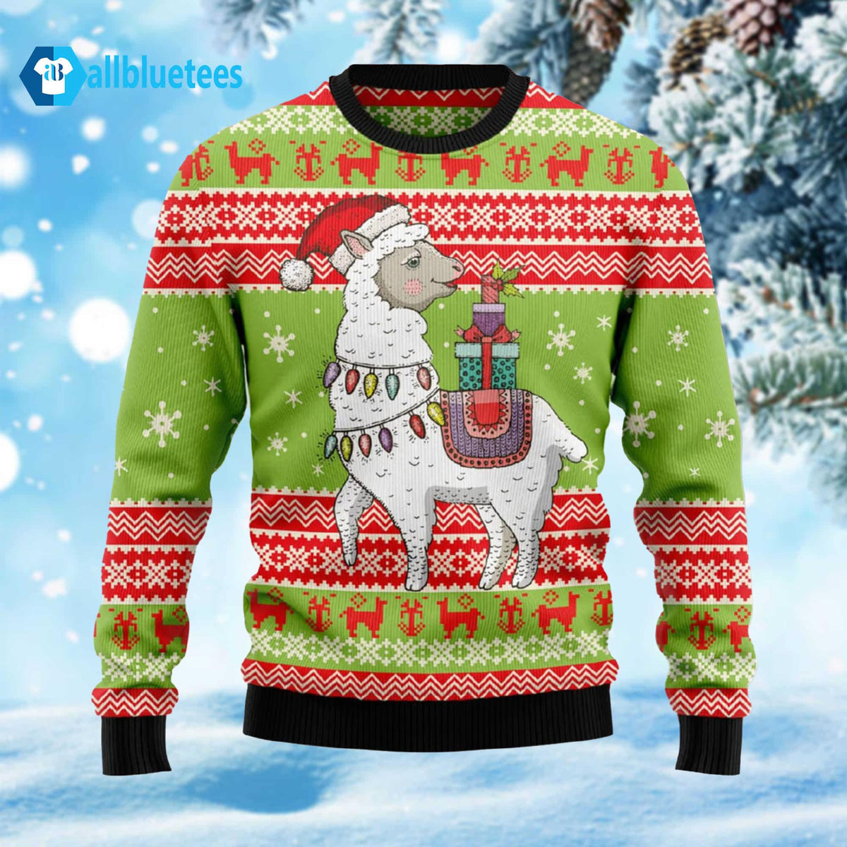 Love Llama Ugly Christmas Sweater