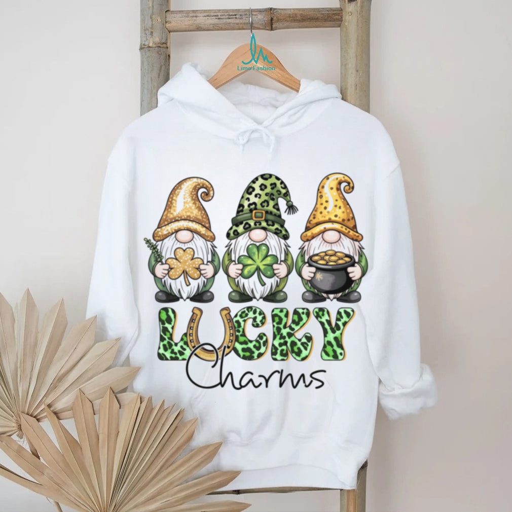 Lucky Charms Gnomes Leopard Print Clover Gold Pot T Shirt