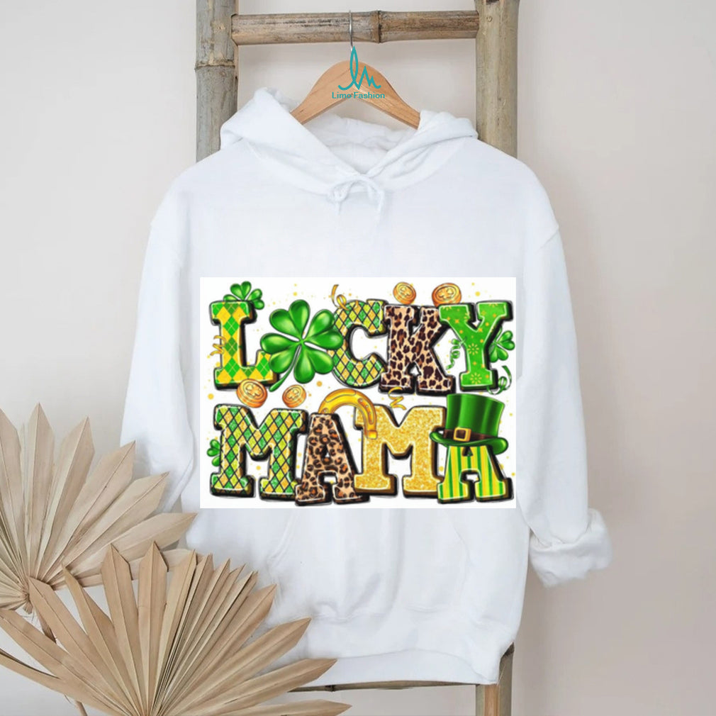 Lucky Mama Leopard Print & Plaid St. Patrick’s Day T Shirt
