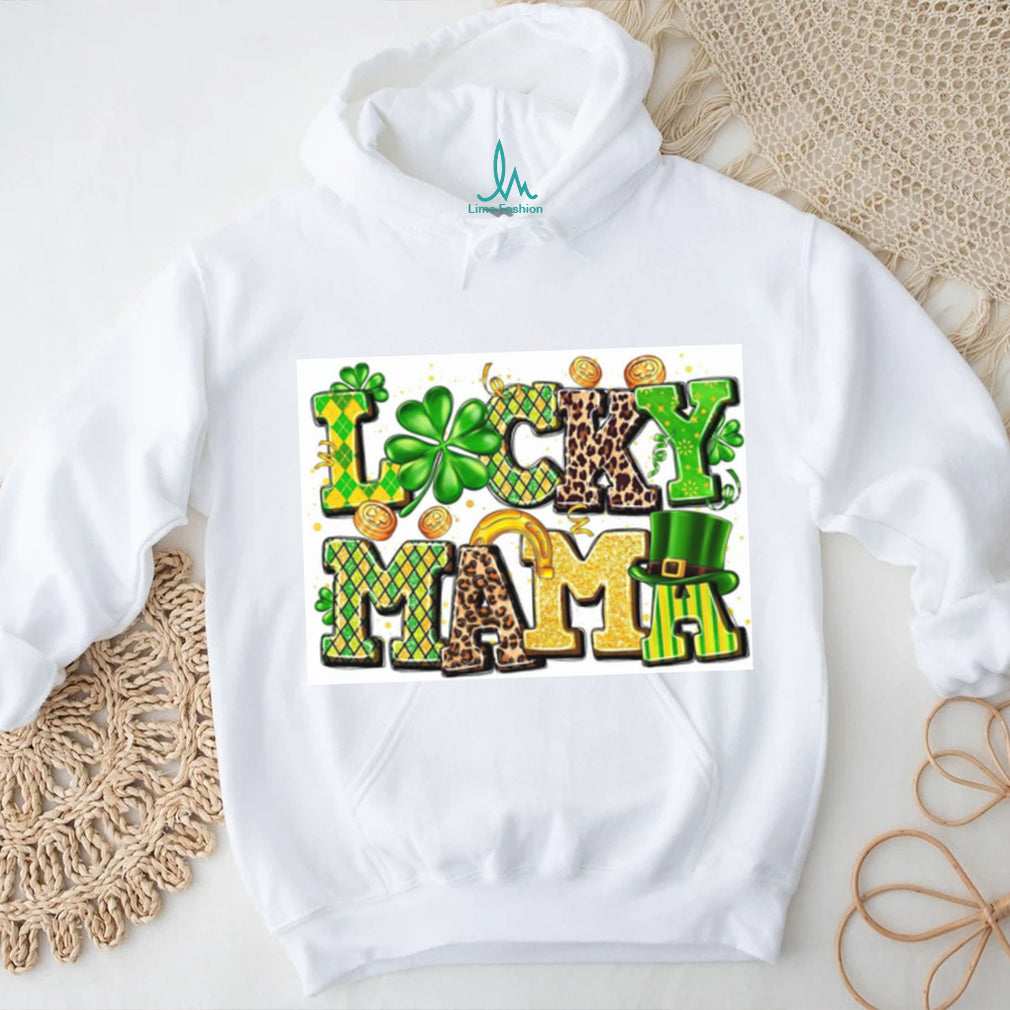 Lucky Mama Leopard Print & Plaid St. Patrick’s Day T Shirt