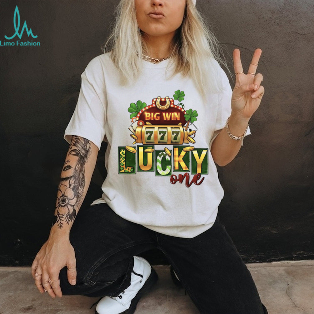 Lucky One Casino Slot Machine 777 Big Win St. Patrick’s Day T Shirt