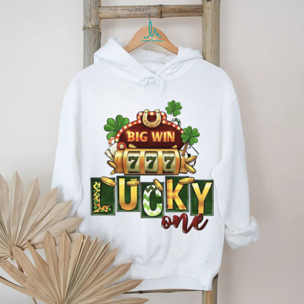 Lucky One Casino Slot Machine 777 Big Win St. Patrick’s Day T Shirt