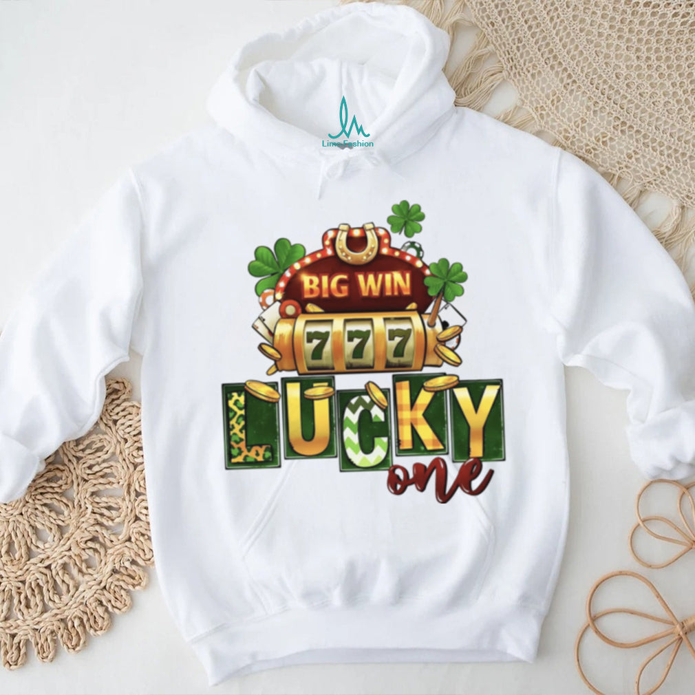 Lucky One Casino Slot Machine 777 Big Win St. Patrick’s Day T Shirt