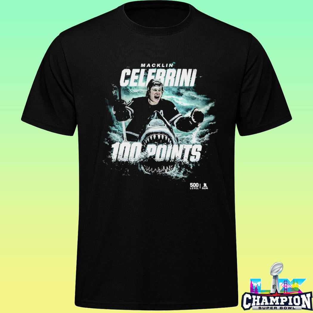 Macklin Celebrini San Jose 100 Points Shirt