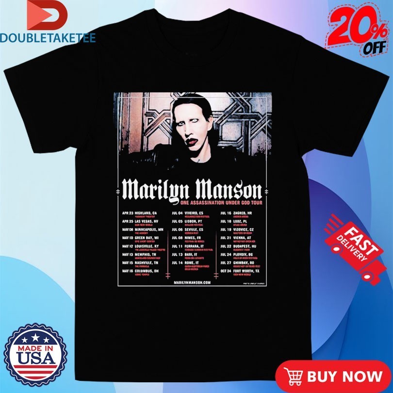Marilyn Manson One Assassination Under God World Tour 2026 Dates Shirts