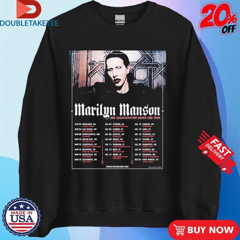 Marilyn Manson One Assassination Under God World Tour 2026 Dates Shirts
