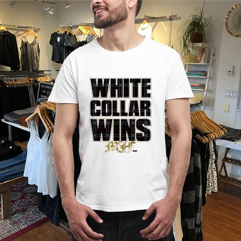 Maxwell Jacob Friedman MJF White Collar Wins AEW Shirts