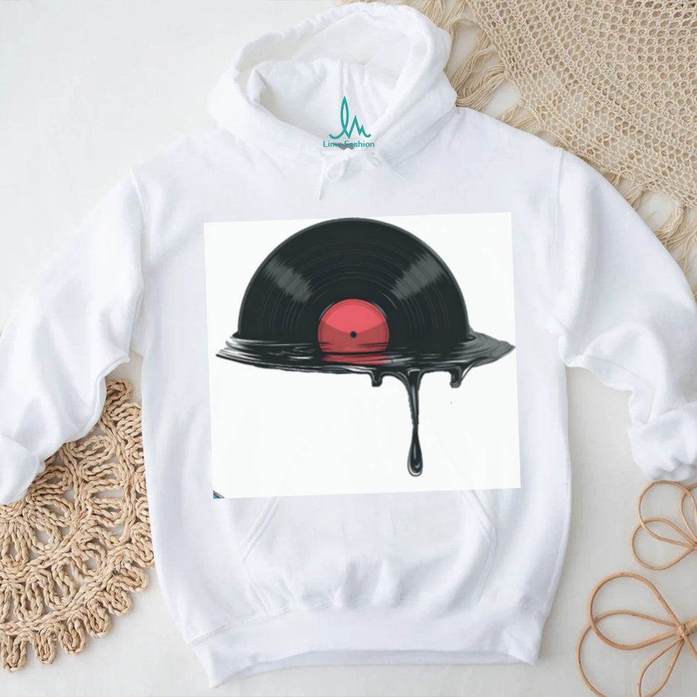 Melting Vinyl Record LP Minimalist Music Enthusiast Shirt