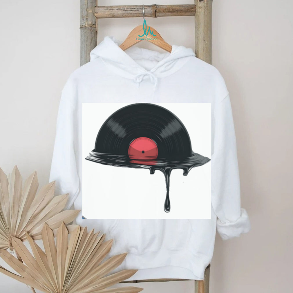 Melting Vinyl Record LP Minimalist Music Enthusiast Shirt