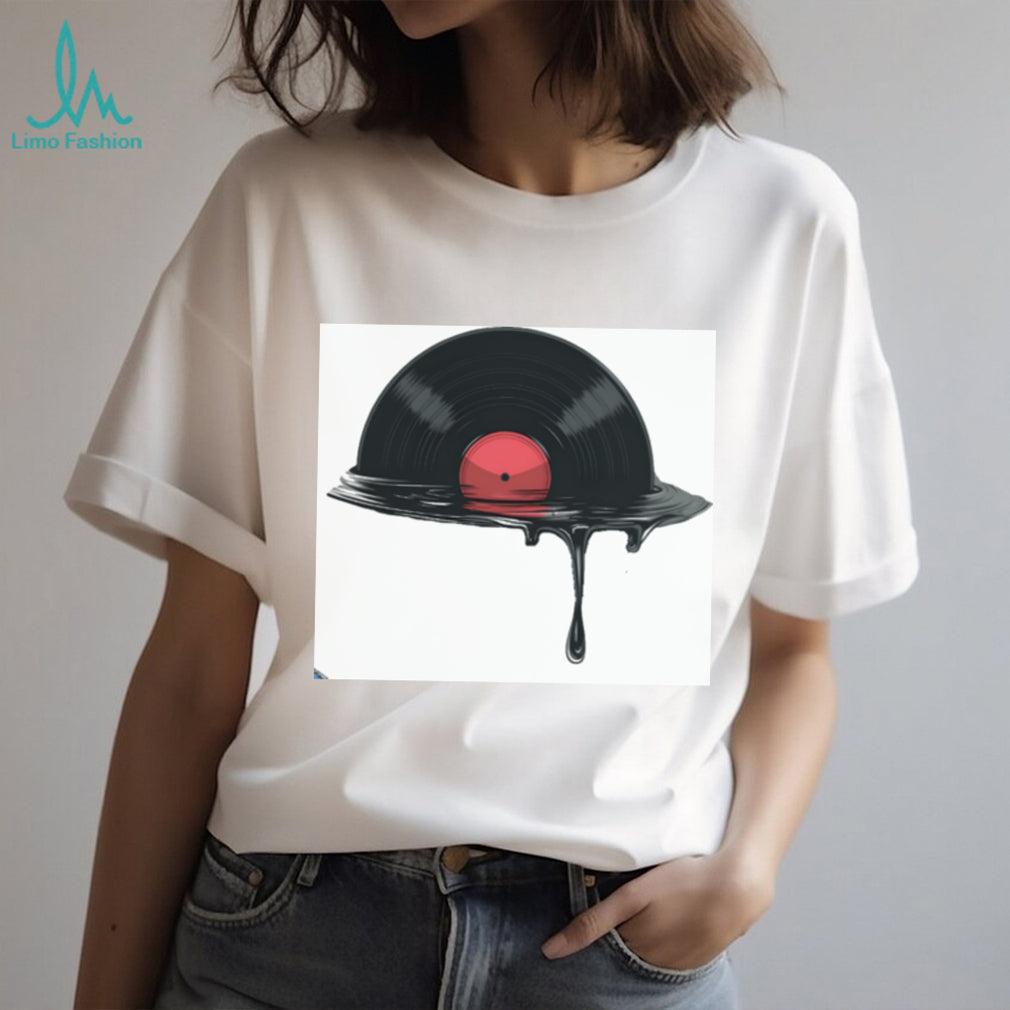 Melting Vinyl Record LP Minimalist Music Enthusiast Shirt