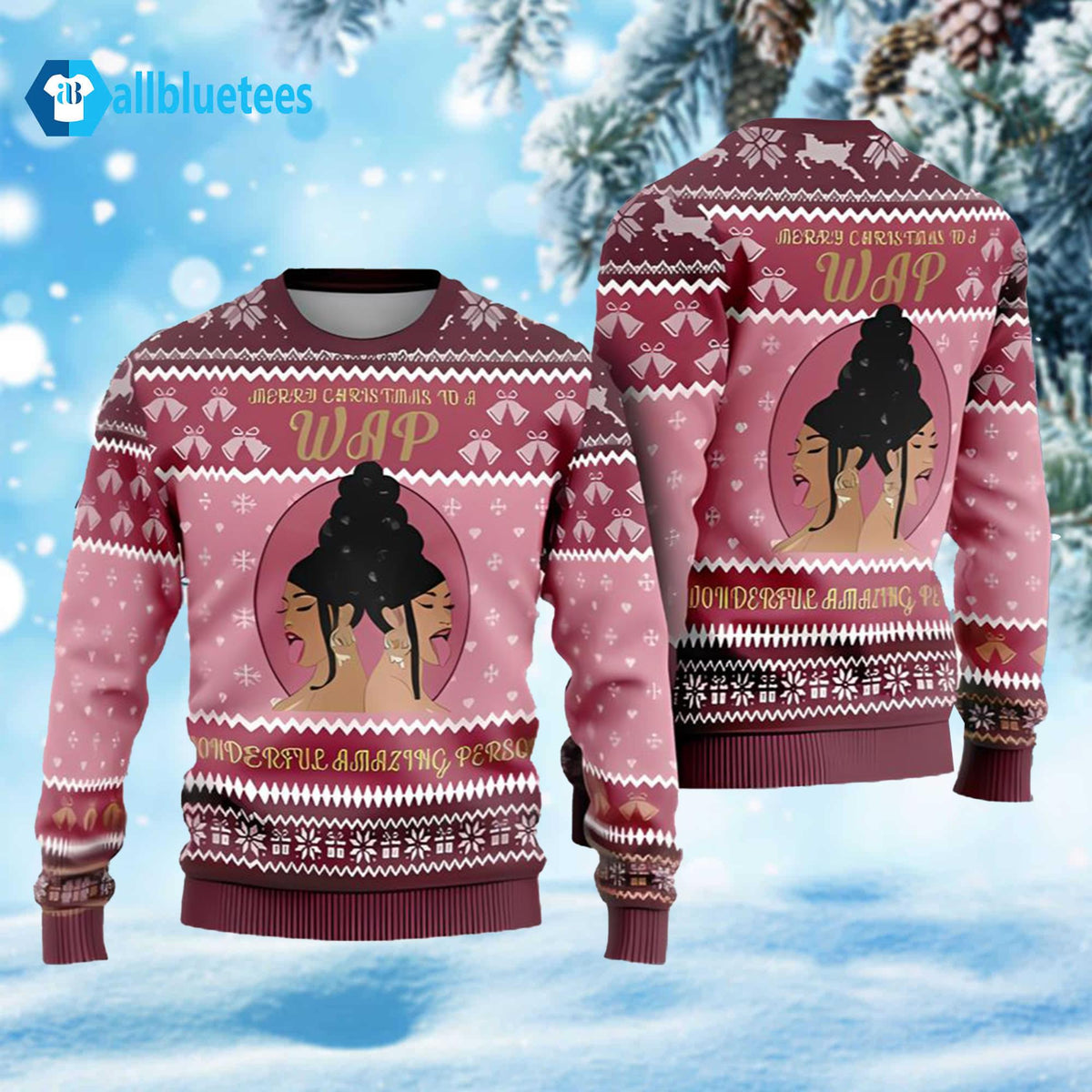 Merry Christmas To A WAP Ugly Christmas Sweater