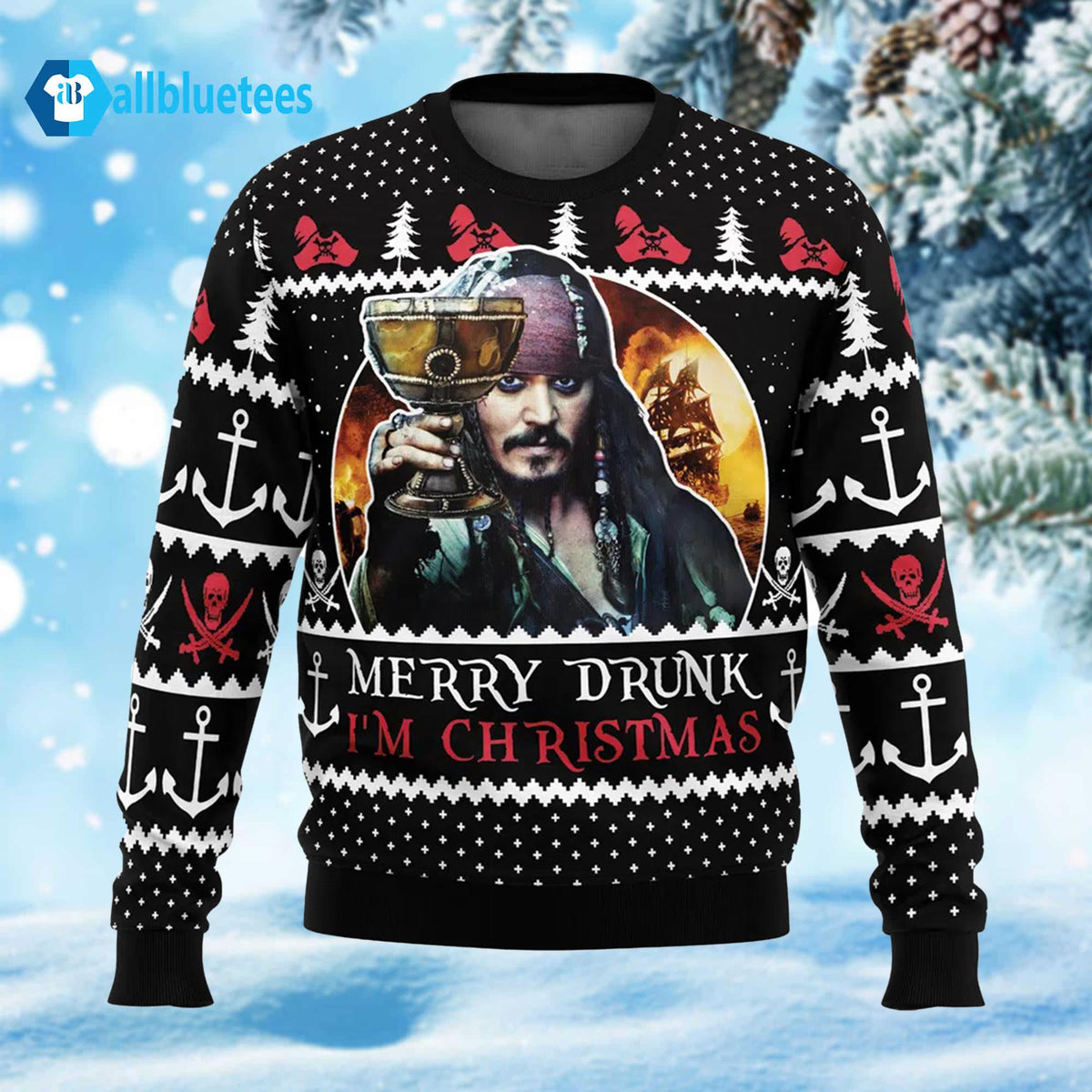 Merry Drunk I’m Christmas Pirates Of The Caribbean Ugly Christmas Sweater