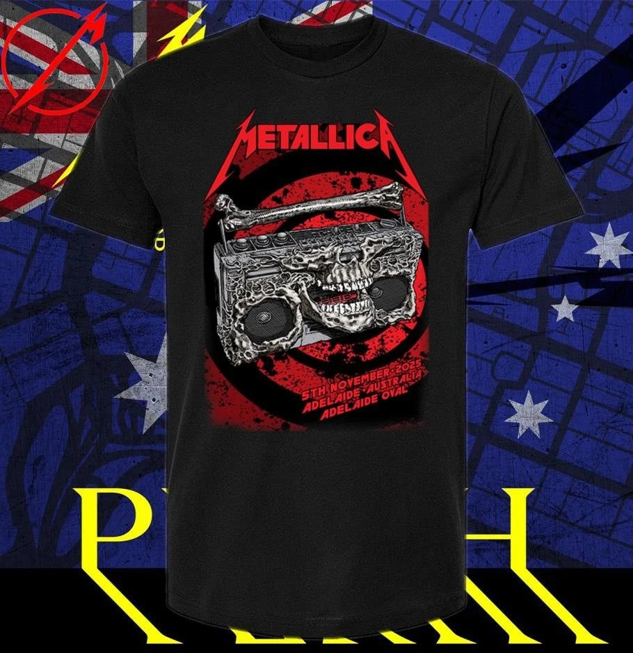 Metallica M72 Adelaide Poster By Glenn Smith T-shirt